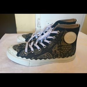 Chloe Flora Studded High Top Sneaker